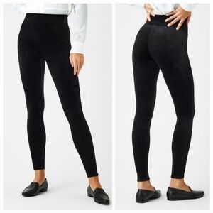 Spanx Solid Black High Rise Velvet Leggings size Medium